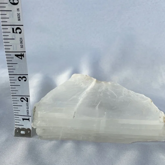Natural Selenite Crystal Display (Lots of Rainbows!)